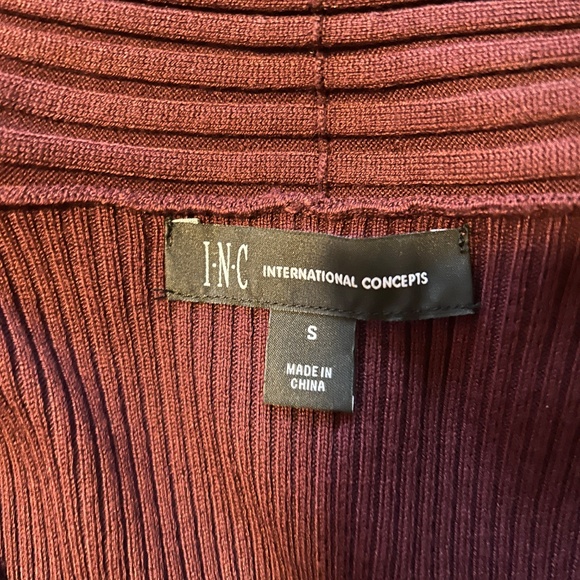 INC Women's Sweater, Burgundy, size small - Picture 3 of 4
